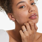 Load image into Gallery viewer, 3.19 CT Round Diamond Eternity Band | Low Dome Basket Ring with 18 Stones