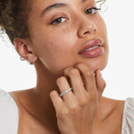 Load image into Gallery viewer, 3.19 CT Round Diamond Eternity Band | Low Dome Basket Ring with 18 Stones