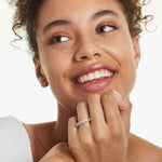 Load image into Gallery viewer, 3.19 CT Round Diamond Eternity Band | Low Dome Basket Ring with 18 Stones