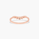 Load image into Gallery viewer, Curved Diamond Band – Chevron Style Ring with 7 Lab Grown Round Diamonds (0.32 ct)