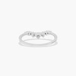 Load image into Gallery viewer, Curved Diamond Band – Chevron Style Ring with 7 Lab Grown Round Diamonds (0.32 ct)