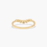 Load image into Gallery viewer, Curved Diamond Band – Chevron Style Ring with 7 Lab Grown Round Diamonds (0.32 ct)