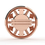 Load image into Gallery viewer, Round Lab Grown Diamond Square Stud Earrings with Circle Design 0.94 CTW – 10K 14K 18K White Yellow Rose Gold, IGI Certified