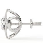 Load image into Gallery viewer, Round Lab Grown Diamond Stud Earrings 0.94 CTW in 10K 14K 18K White Yellow Rose Gold