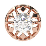 Load image into Gallery viewer, Round Lab Grown Diamond Square Stud Earrings with Circle Design 0.94 CTW – 10K 14K 18K White Yellow Rose Gold, IGI Certified