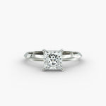 Load image into Gallery viewer, Princess Cut Lab Grown Diamond Solitaire Ring | 0.50 –5.00 Carat | Classic Band | IGI Certified | 10K/14K/18K Yellow, White, Rose Gold