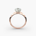 Load image into Gallery viewer, Round Lab Grown Diamond Six-Prong Knife Edge Solitaire Ring | 1.00–5.00 Carat | IGI Certified | 10K/14K/18K Yellow, White, Rose Gold