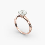 Load image into Gallery viewer, Round Lab Grown Diamond Six-Prong Knife Edge Solitaire Ring | 1.00–5.00 Carat | IGI Certified | 10K/14K/18K Yellow, White, Rose Gold