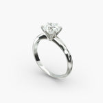 Load image into Gallery viewer, Round Lab Grown Diamond Six-Prong Knife Edge Solitaire Ring | 1.00–5.00 Carat | IGI Certified | 10K/14K/18K Yellow, White, Rose Gold