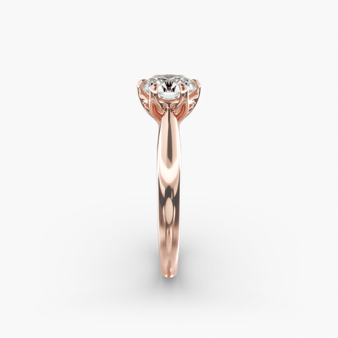Round Lab-Grown Diamond Six-Prong Engagement Ring | Classic Solitaire | IGI Certified | 10K/14K/18K Gold