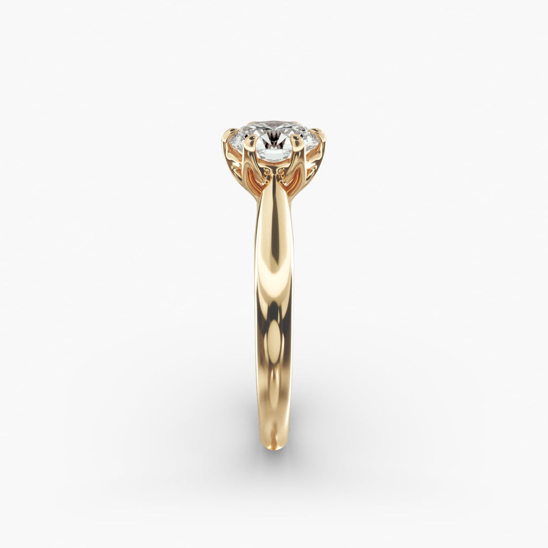 Round Lab-Grown Diamond Six-Prong Engagement Ring | Classic Solitaire | IGI Certified | 10K/14K/18K Gold