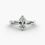 Load image into Gallery viewer, Marquise Lab-Grown Diamond Ring – Twisted Rope Band | IGI Certified | 10K/14K/18K Gold