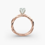 Load image into Gallery viewer, Oval Lab-Grown Diamond Ring – Double Twisted Band | IGI Certified | 10K/14K/18K Gold