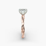 Load image into Gallery viewer, Oval Lab-Grown Diamond Ring – Double Twisted Band | IGI Certified | 10K/14K/18K Gold