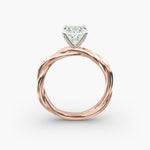 Load image into Gallery viewer, Princess Cut Rope Style Lab-Grown Diamond Ring | 0.50–5.00 Carat | IGI Certified | Yellow, White, Rose Gold