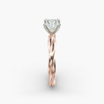 Load image into Gallery viewer, Princess Cut Rope Style Lab-Grown Diamond Ring | 0.50–5.00 Carat | IGI Certified | Yellow, White, Rose Gold