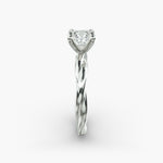 Load image into Gallery viewer, Princess Cut Rope Style Lab-Grown Diamond Ring | 0.50–5.00 Carat | IGI Certified | Yellow, White, Rose Gold