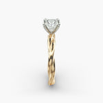 Load image into Gallery viewer, Princess Cut Rope Style Lab-Grown Diamond Ring | 0.50–5.00 Carat | IGI Certified | Yellow, White, Rose Gold