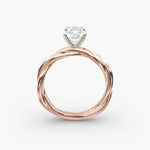Load image into Gallery viewer, Radiant Cut Lab-Grown Diamond Twisted Band Ring | IGI Certified | 10K/14K/18K Gold