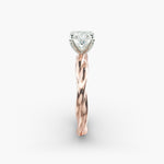 Load image into Gallery viewer, Radiant Cut Lab-Grown Diamond Twisted Band Ring | IGI Certified | 10K/14K/18K Gold