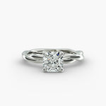 Load image into Gallery viewer, Radiant Cut Lab-Grown Diamond Twisted Band Ring | IGI Certified | 10K/14K/18K Gold