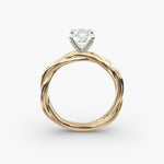 Load image into Gallery viewer, Radiant Cut Lab-Grown Diamond Twisted Band Ring | IGI Certified | 10K/14K/18K Gold