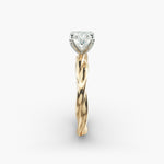 Load image into Gallery viewer, Radiant Cut Lab-Grown Diamond Twisted Band Ring | IGI Certified | 10K/14K/18K Gold