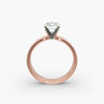 Load image into Gallery viewer, Cushion Lab-Grown Diamond Ring – Milgrain Band Design | IGI Certified | 10K/14K/18K Gold