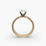 Load image into Gallery viewer, Cushion Lab-Grown Diamond Ring – Milgrain Band Design | IGI Certified | 10K/14K/18K Gold