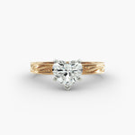 Load image into Gallery viewer, Heart Lab-Grown Diamond Ring – Milgrain Band Design | IGI Certified | 10K/14K/18K Gold