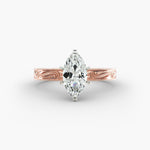Load image into Gallery viewer, Marquise Lab-Grown Diamond Ring – Milgrain Band Design | IGI Certified | 10K/14K/18K Gold
