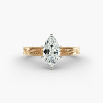 Load image into Gallery viewer, Marquise Lab-Grown Diamond Ring – Milgrain Band Design | IGI Certified | 10K/14K/18K Gold