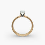 Load image into Gallery viewer, Oval Lab-Grown Diamond Ring – Milgrain Band Design | IGI Certified | 10K/14K/18K Gold