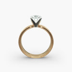 Load image into Gallery viewer, Round Brilliant Lab-Grown Diamond Ring – Milgrain Band Design | IGI Certified | 10K/14K/18K Gold