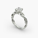 Load image into Gallery viewer, Cushion Lab-Grown Diamond Solitaire — Twisted Band | IGI Certified | 10K/14K/18K Gold