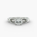 Load image into Gallery viewer, Cushion Lab-Grown Diamond Solitaire — Twisted Band | IGI Certified | 10K/14K/18K Gold