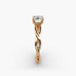 Load image into Gallery viewer, Cushion Lab-Grown Diamond Solitaire — Twisted Band | IGI Certified | 10K/14K/18K Gold