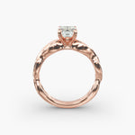 Load image into Gallery viewer, Emerald Cut Lab-Grown Diamond Twisted Band Ring | IGI Certified | 10K/14K/18K Gold