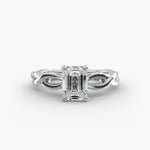Load image into Gallery viewer, Emerald Cut Lab-Grown Diamond Twisted Band Ring | IGI Certified | 10K/14K/18K Gold