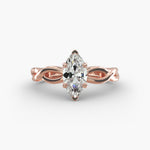 Load image into Gallery viewer, Marquise Lab-Grown Diamond Ring – Twisted Band Design | IGI Certified | 10K/14K/18K Gold