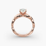 Load image into Gallery viewer, Oval Lab-Grown Diamond Ring – Twisted Band Design | IGI Certified | 10K/14K/18K Gold