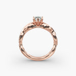 Load image into Gallery viewer, Pear Shape Lab-Grown Diamond Twisted Band Ring | IGI Certified | 10K/14K/18K Gold