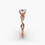 Load image into Gallery viewer, Princess Cut Twisted Lab-Grown Diamond Ring | 0.50–5.00 Carat | IGI Certified | Yellow, White, Rose Gold