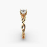 Load image into Gallery viewer, Princess Cut Twisted Lab-Grown Diamond Ring | 0.50–5.00 Carat | IGI Certified | Yellow, White, Rose Gold