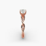 Load image into Gallery viewer, Radiant Cut Lab-Grown Diamond Twisted Engagement Ring | IGI Certified | 10K/14K/18K Gold