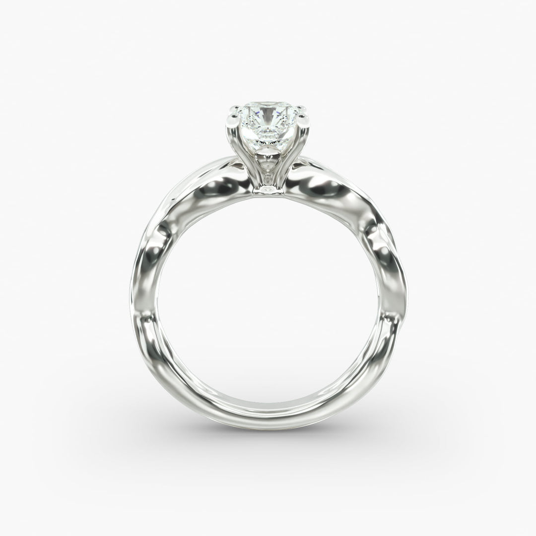 Radiant Cut Lab-Grown Diamond Twisted Engagement Ring | IGI Certified | 10K/14K/18K Gold