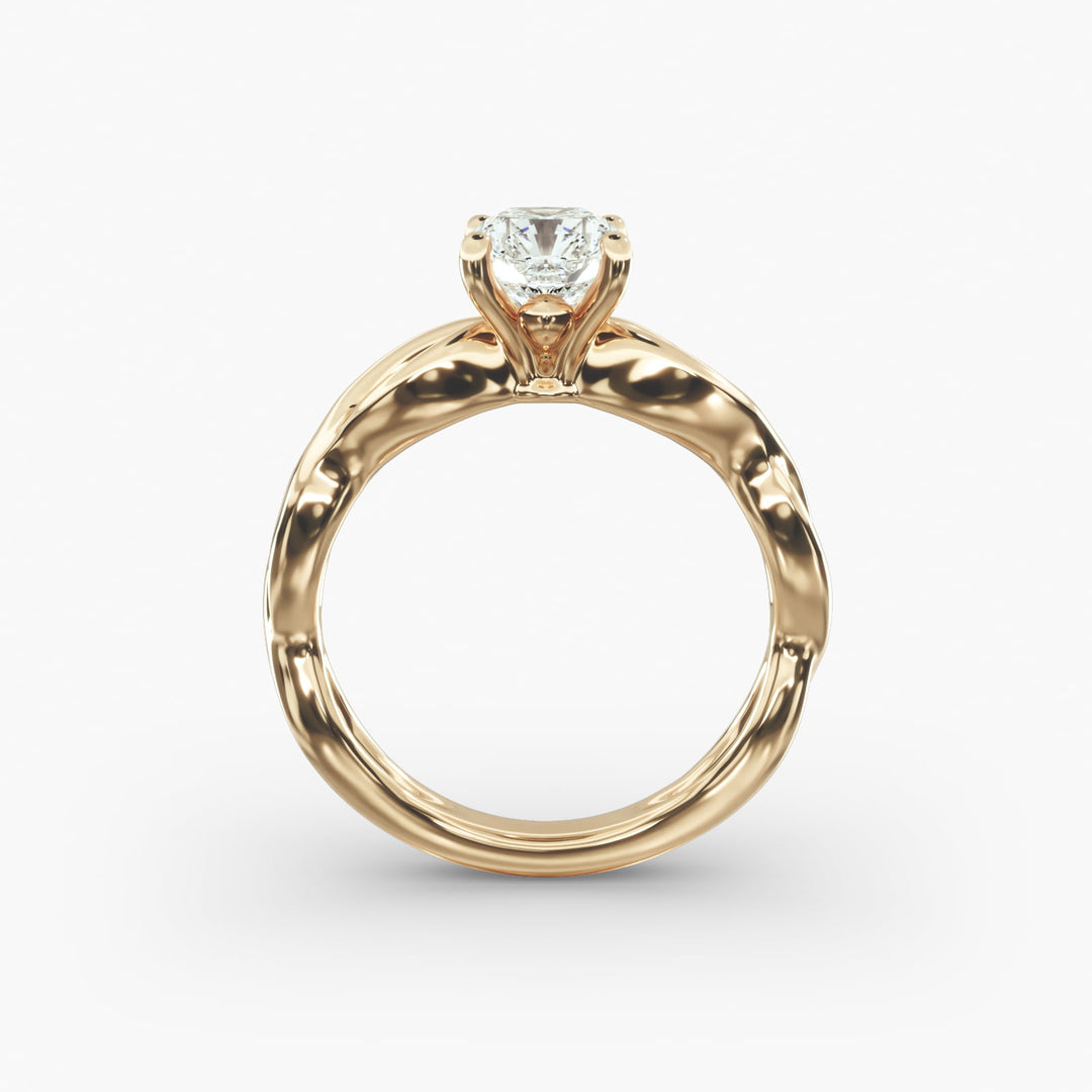 Radiant Cut Lab-Grown Diamond Twisted Engagement Ring | IGI Certified | 10K/14K/18K Gold