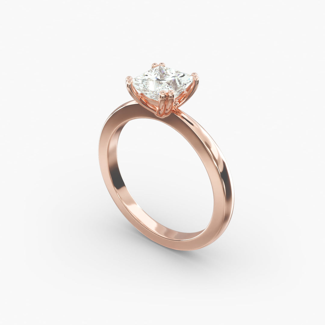 Princess Cut Lab-Grown Diamond Ring — 8-Prong Secure Setting | IGI Certified | 10K/14K/18K Gold