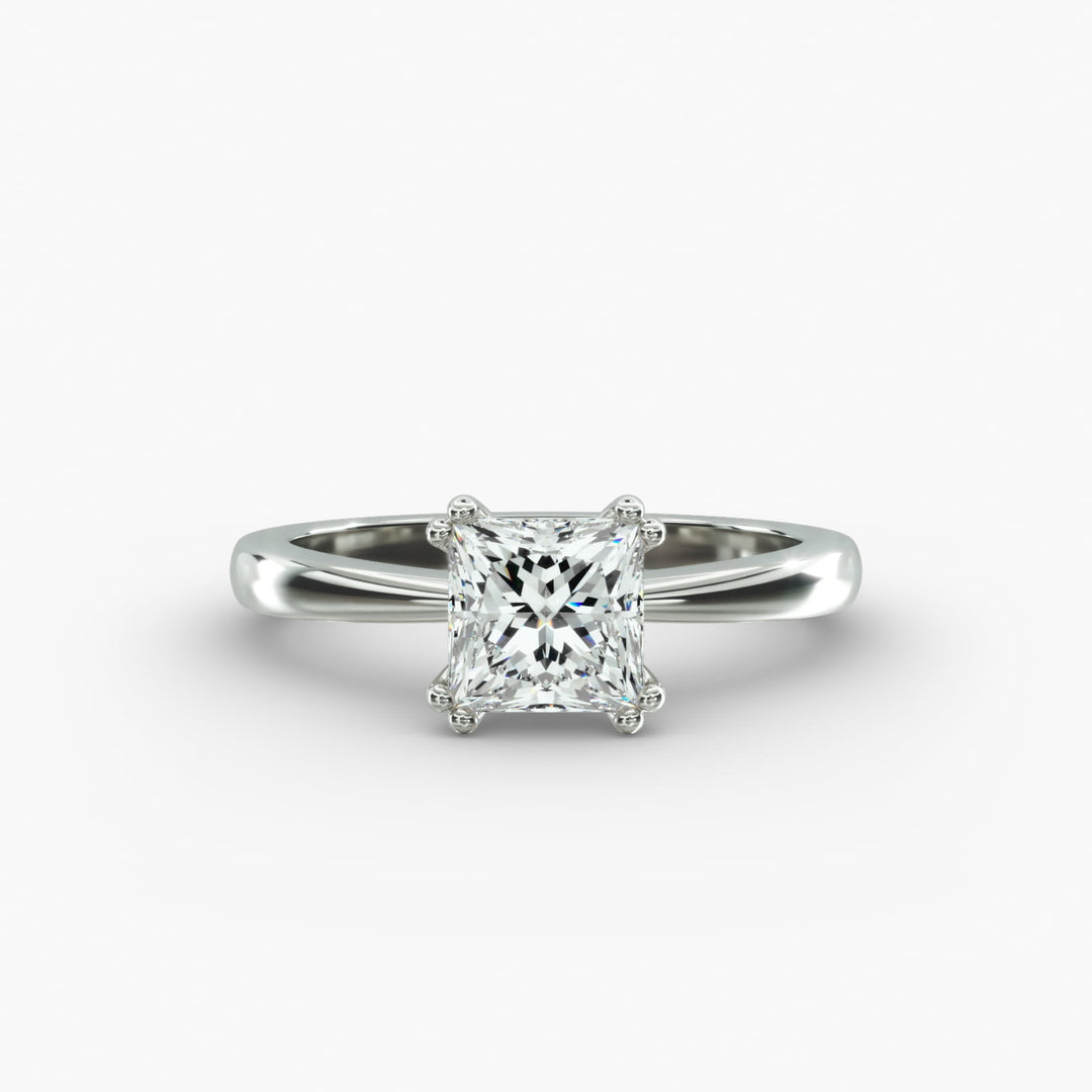 Princess Cut Lab-Grown Diamond Ring — 8-Prong Secure Setting | IGI Certified | 10K/14K/18K Gold