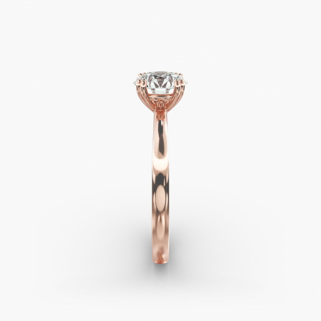 Round Cut Lab-Grown Diamond Solitaire Ring — 8 Prong | IGI Certified | 10K/14K/18K Gold